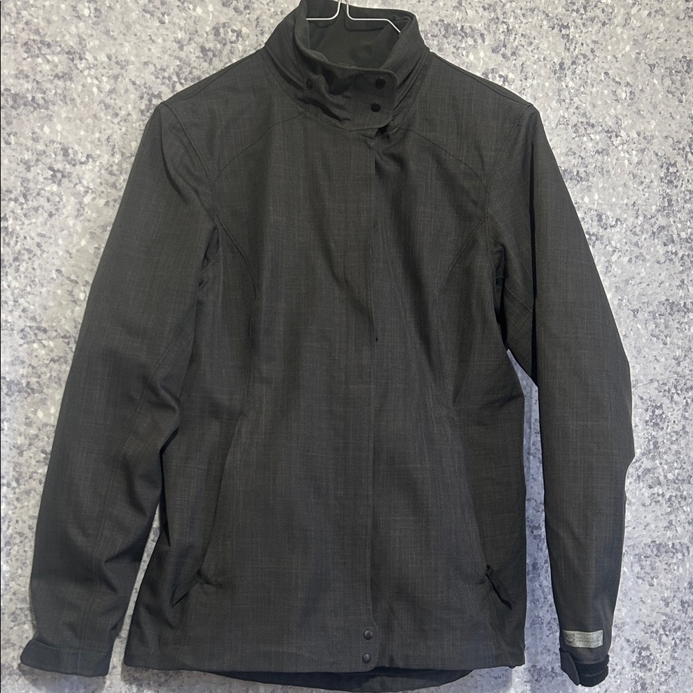 REI Black Softshell Jacket Sleeve with Logo Patch
